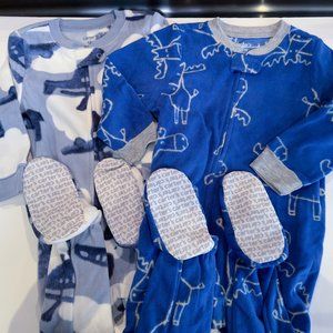 Brand NEW 2-Pack Carters 1-Piece Fleece Footie PJs, Size 18 months